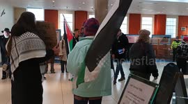 Police Remove Protestors From Barclays Bank Brighton Who Were Rallying Against Barclays Bank Alleged Support to Israeli Military