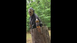 Horror Villain Machetes Glass Bottle