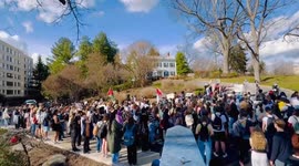 US: Pro-Palestine Students Protest On American University Campus In DC