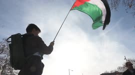 Demonstration in Support of Palestine takes place in Madrid, Spain
