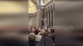 Animal Advocates Interrupt Pope's Prayer in Rome, Italy