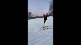 First-time skiing adventure: unforgettable downhill tumble in Bakuriani, Georgia