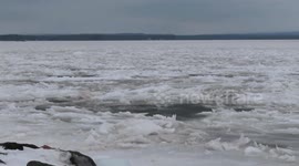 US: Ice Jams Stack Up On Lake Superior