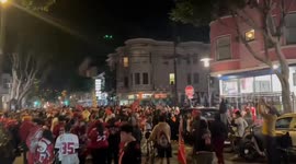 US: 49er Fans Celebrate On San Francisco Streets After Winning NFC Title