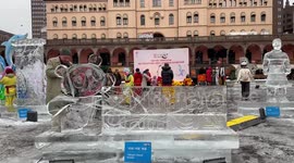Chinese ice sculpture, lantern exhibition opens in Norway