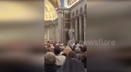 Animal rights protesters interrupt Pope's prayer in Rome