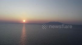 sunset and landscape of the island