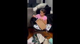 Girl overjoyed after receiving coveted Stanley cup