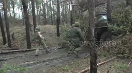 Russian CMD artillery strikes Ukrainian forces near Serebryansk forest