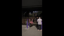 Pensioner pulls off impressive parallel bars skills in China