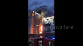 UK: Fire Engulfs Flats In Wembley, London 4