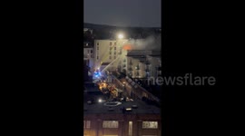 UK: Fire Engulfs Flats In Wembley, London