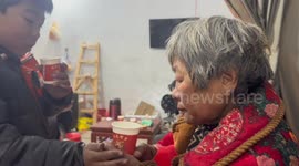 Brave Boy Rescues Grandmother and Father from Burning House in Zhoukou, China