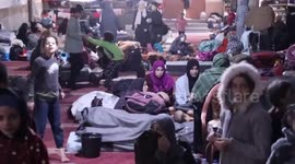 Displaced Palestinians seek shelter inside mosque in Rafah