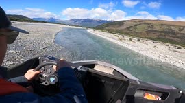 Zipping Through A Shallow River
