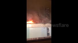 UK: Fire Engulfs Flats In Wembley, London 5