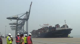 Chinese-built deepwater port in Nigeria welcomes largest-ever container vessel
