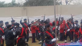 Soldiers dance with marching band in Pakistan