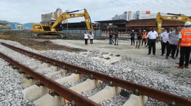 Seremban Sentral Station construction site in Seremban, Malaysia