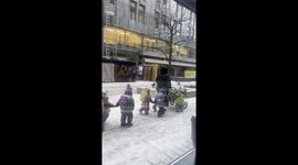Kindergarteners on a Walk in Norway