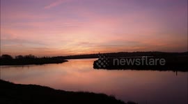 Stunning Saharan dust sunrise seen in Kent, UK