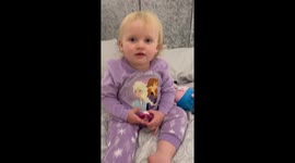 Toddler has her own sweet way of playing Rock Paper Scissor *Wholesome*