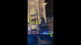 Man who climbed London's Eros statue arrested after 3-hour stand-off