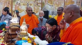 Darshan of the ashes of Lord Buddha and his disciples begins in Buddhist temple, devotees arrive from all over the country and abroad in Northern India