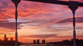 Stunning end to the first day of February in London