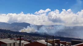 Colombia: Smoke Rises From Forest Fire In Entre Nubes Park Near Bogota