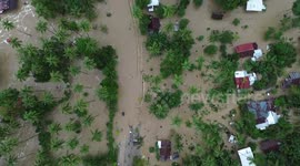Floods submerge homes due to monsoon storms in the Philippines