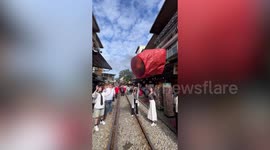 Tourist family's sky lantern almost sets souvenir shop on fire in Taiwan