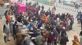 Food distribution before Ram Mandir consecration ceremony in India