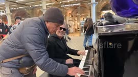 CCP walk up to a British public piano and call the police to say filming them is not allowed.
