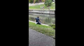 Husband Helps A Fisherman