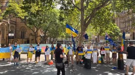 Stand with Ukraine rally warns of WW3, Sydney, Australia