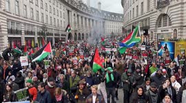 Tens of thousands joined March  for Palestine in central London