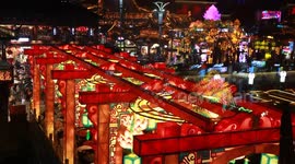Tourists View Lanterns at The Confucius Temple Scenic Spot in Nanjing, China