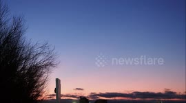 Two large bats seen flying at dusk on Kent seafront, UK