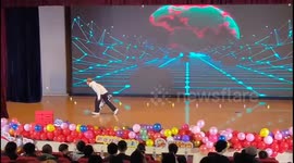 Tumultuous Skateboarding Performance in Xinzhou, China
