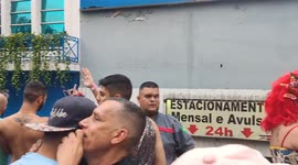 Carnival groups fill the streets of Sao Paulo, Brazil