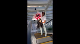 Woman makes stunning Valentine's Day bouquet with a WIG in the middle