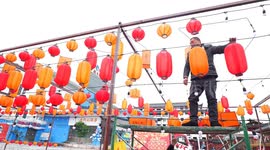 Village New Year Decoration in Enshi, China
