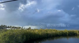 US: Timelapse Of Ominous Storm Clouds Rolling Through Pine Island, FL Amid Tornado-Warned Storms