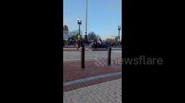 US: Pro-Palestine Groups Protest At Union Station And Major Roads In DC, Disrupting Morning Commute