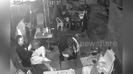 Little girl knocks man off chair while playing after he forgets key in the ignition