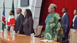 Nangolo Mbumba sworn in as Namibia's 4th president following passing of Hage Geingob
