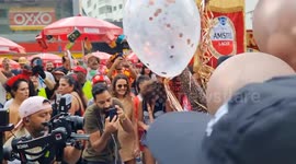 Pre-Carnival Festivities in The Streets of Sao Paulo, Brazil