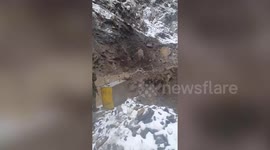 Landslide buries section of highway in northern India