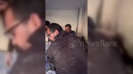 Little girl rescued from building damaged by Israeli strike in Gaza's Deir al Balah